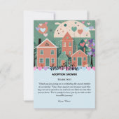 Carte De Remerciements Forever Accueil Pastel Coeurs Adoption Foster Douc (Devant)