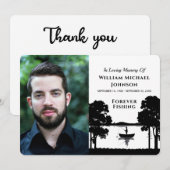 Carte De Remerciements Forever Fishing Custom Photo Funérailles commémora (Devant / Derrière)