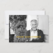 Carte De Remerciements Forever in our Hearts B&W Photo Funeral (Devant)