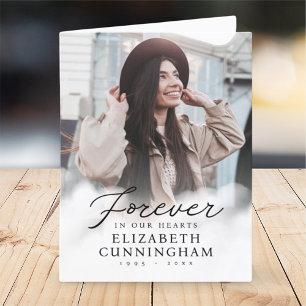 Carte De Remerciements Forever in our Hearts Memorial Photo moderne