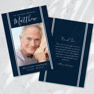 Carte De Remerciements Forever in Our Hearts Photo Sympathy