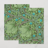 Carte De Remerciements Forget-Me-Nots, Wallpaper de William Morris (Devant / Derrière)