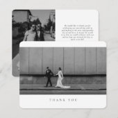 Carte De Remerciements Formal Classic Wedding Photo Rounded (Devant / Derrière)