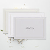 Carte De Remerciements Formal Modern Classic Elevated Frame Pearl Wedding