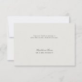 Carte De Remerciements Formal Modern Classic Elevated Gold Ecru Wedding (Dos)