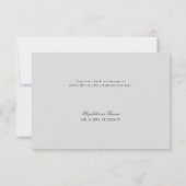 Carte De Remerciements Formal Modern Classic Elevated Gold Ivory Wedding (Dos)