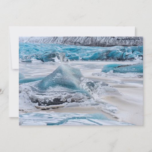 Carte De Remerciements Formations De Glace Sur Glacier (Devant)