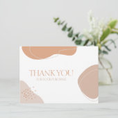 Carte De Remerciements Forme de pierre spa Abstraite Géométrique Géométri (Debout devant)