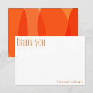 Carte De Remerciements Formes Abstraites orange modernes Diplôme personna
