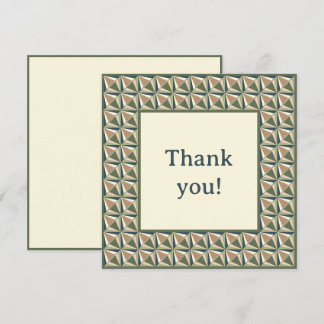 Carte De Remerciements Formes de diamant dans des tons neutres