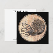 Carte De Remerciements Fossile ammonite (Devant / Derrière)