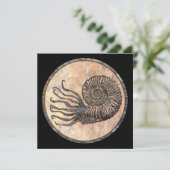Carte De Remerciements Fossile ammonite (Debout devant)