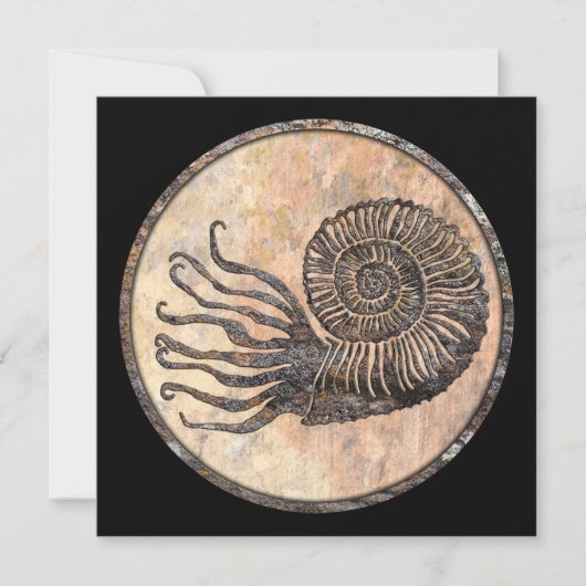 Carte De Remerciements Fossile ammonite (Devant)