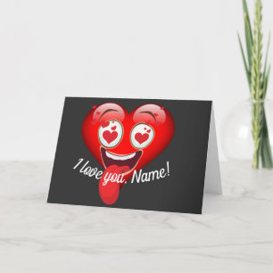 Carte De Remerciements Fou dans l'amour Émoticon personnalisé