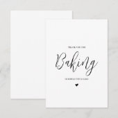 Carte de remerciements fournisseur mariage - Baker (Devant / Derrière)