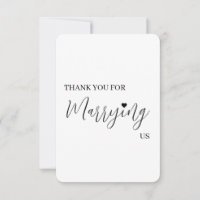 Carte de remerciements fournisseur mariage - Offic