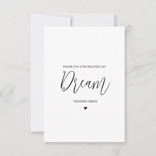 Carte de remerciements fournisseur mariage - Seams (Devant)