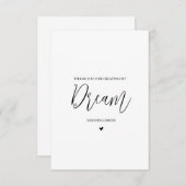 Carte de remerciements fournisseur mariage - Seams (Devant / Derrière)