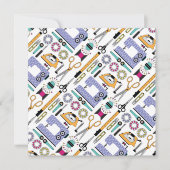 Carte De Remerciements Fournitures et outils de couture modernes Motif (Devant)