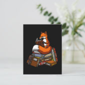Carte De Remerciements Fox Reading A Book (Debout devant)