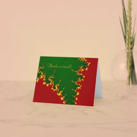 Carte de remerciements fractale de Noël
