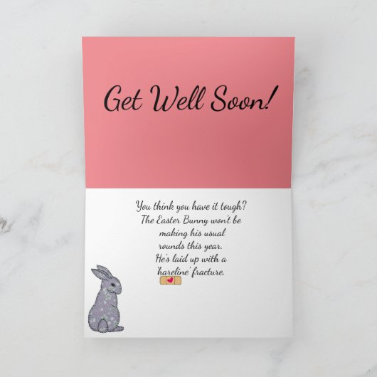 Carte De Remerciements Fracture "lièvre" (Intérieur)