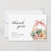 Carte De Remerciements Fraîche De La Fête des mariées Du Marché (Devant)