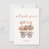 Carte De Remerciements Fraîchement à la Fête des mariées du marché (Devant)