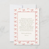 Carte De Remerciements Fraîchement à la Fête des mariées du marché (Dos)