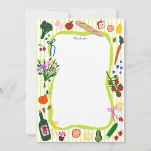 Carte De Remerciements FRAÎCHEMENT ARRIVÉ DU MARCHÉ Douce Fête de Mariage