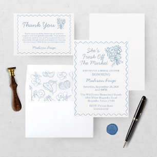 Carte De Remerciements Fraîchement sortie du marché Fête de mariage fanta
