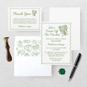 Carte De Remerciements Fraîchement sortie du marché Mariage fantaisiste v