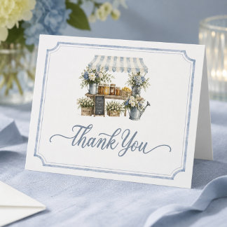 Carte De Remerciements Fraîchement sortie du marché Shower de mariage ble