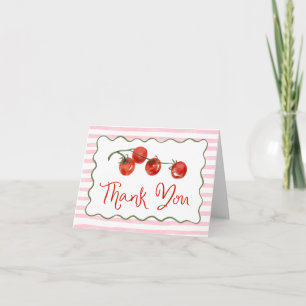 Carte De Remerciements Frais de la vigne Rose Mariage Tomate