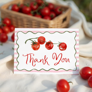 Carte De Remerciements Frais de la vigne Rose Tomate Baby Shower