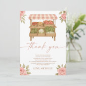 Carte De Remerciements Frais débarqué du marché de fermier Shower de mari (Debout devant)