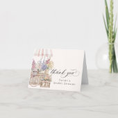 Carte De Remerciements Frais débarqués du Marché Fleur Chariot Enterremen (Devant)