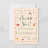 Carte De Remerciements Frais Sorti du Marché Baby Shower (Devant)