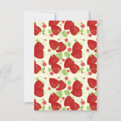 Carte de remerciements fraise (Dos)