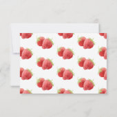 Carte De Remerciements Fraise 1er Anniversaire Fête Berry doux (Dos)