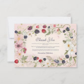 Carte De Remerciements Fraise Berry 1ère fête d'anniversaire (Devant)