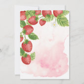 Carte De Remerciements Fraise Berry été Baby shower doux (Dos)