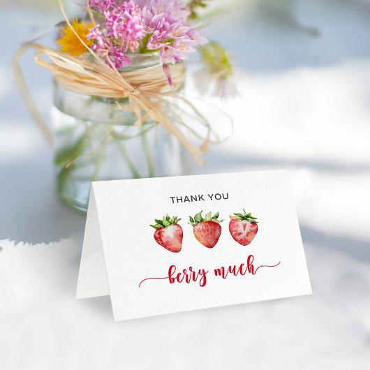 Carte De Remerciements Fraise Berry Much