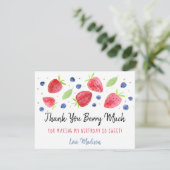 Carte De Remerciements Fraise bleuet Berry Sweet Anniversaire (Debout devant)