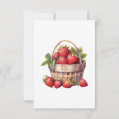 Carte De Remerciements Fraises Baby shower doux Berry moderne (Dos)