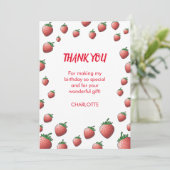 Carte De Remerciements fraises et fraises (Debout devant)