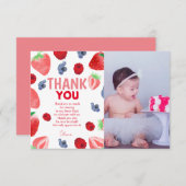 Carte De Remerciements Framboise douce Berry (Devant / Derrière)