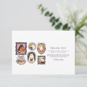 Carte De Remerciements Framed Ghost & Cat Halloween 1st Birthday (Debout devant)