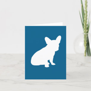 Carte De Remerciements Français Baby shower Bulldog Français Frenchie Blu