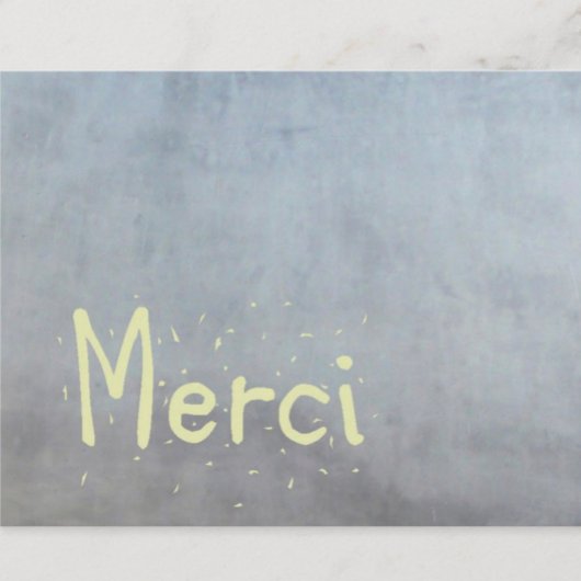 Carte de remerciements français. Merci.